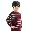 Maroon Striped Sweat Co-ord - Niyaney Clothing