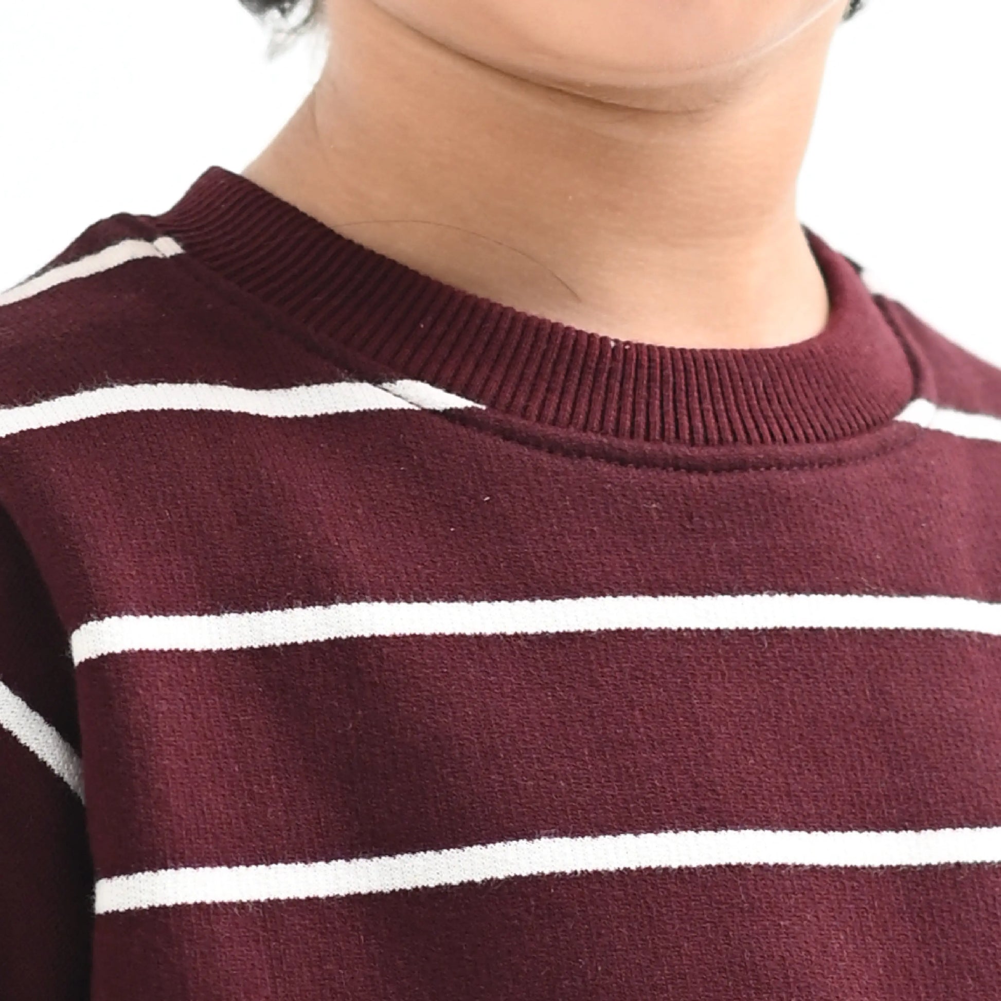 Maroon Striped Sweat Co-ord - Niyaney Clothing
