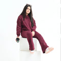 Burgundy Hoodie Co-ord - Niyaney Clothing