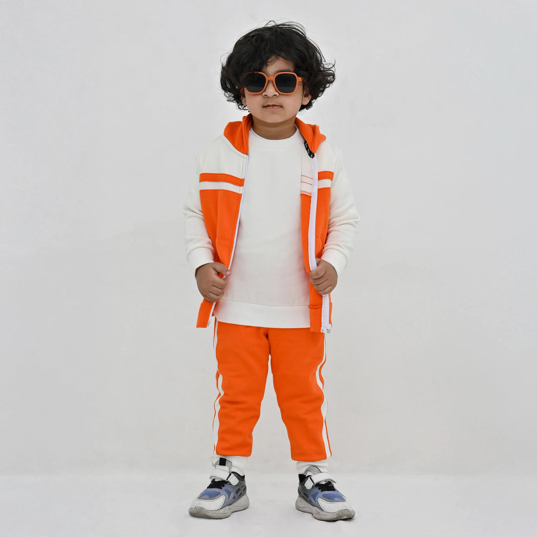 Premium Fleece Orange Zipper (Pack of 4) - Niyaney Clothing