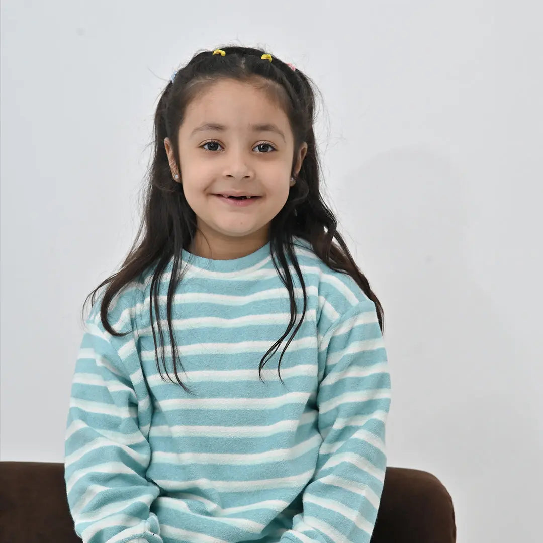 Unisex Oversized Striped Soft Night Set - Niyaney Clothing