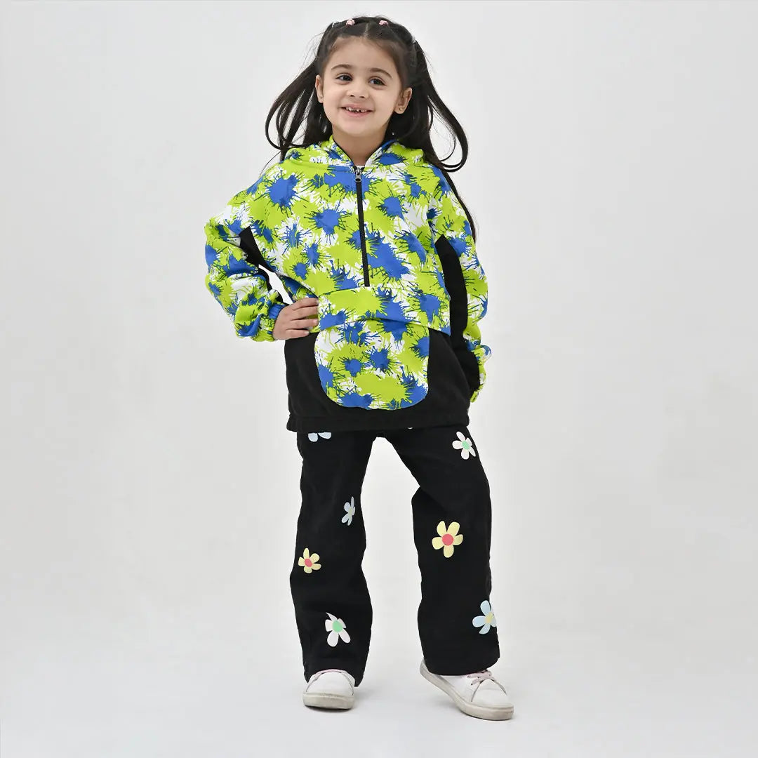 Unisex Blue Green Splash Hoodie - Niyaney Clothing