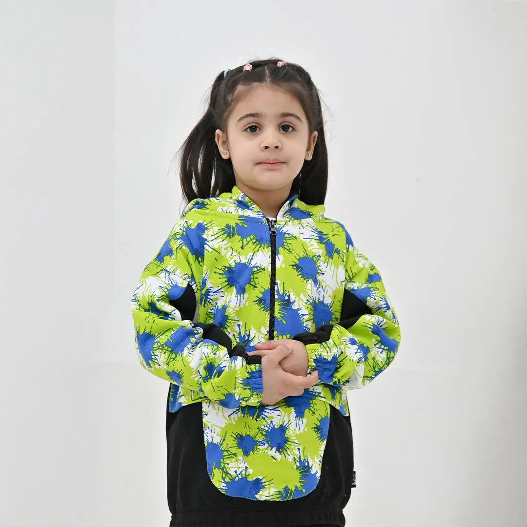 Unisex Blue Green Splash Hoodie - Niyaney Clothing