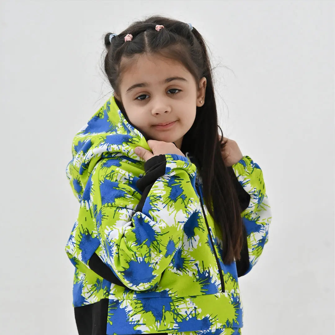 Unisex Blue Green Splash Hoodie - Niyaney Clothing