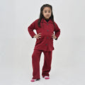 Unisex Maroon Button-Down Soft Night Set - Niyaney Clothing
