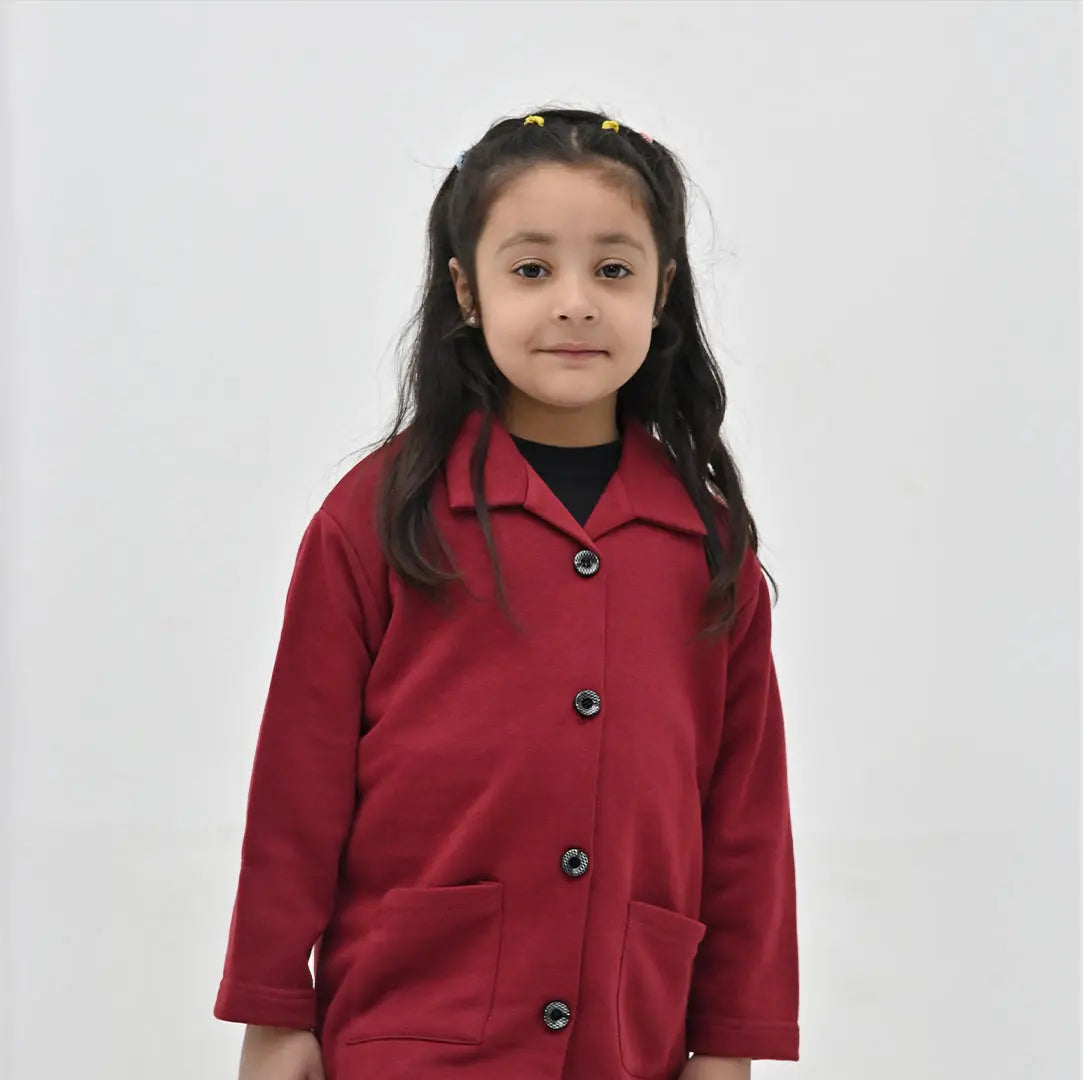 Unisex Maroon Button-Down Soft Night Set - Niyaney Clothing