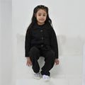 Unisex Black Button-Down Soft Night Set - Niyaney Clothing