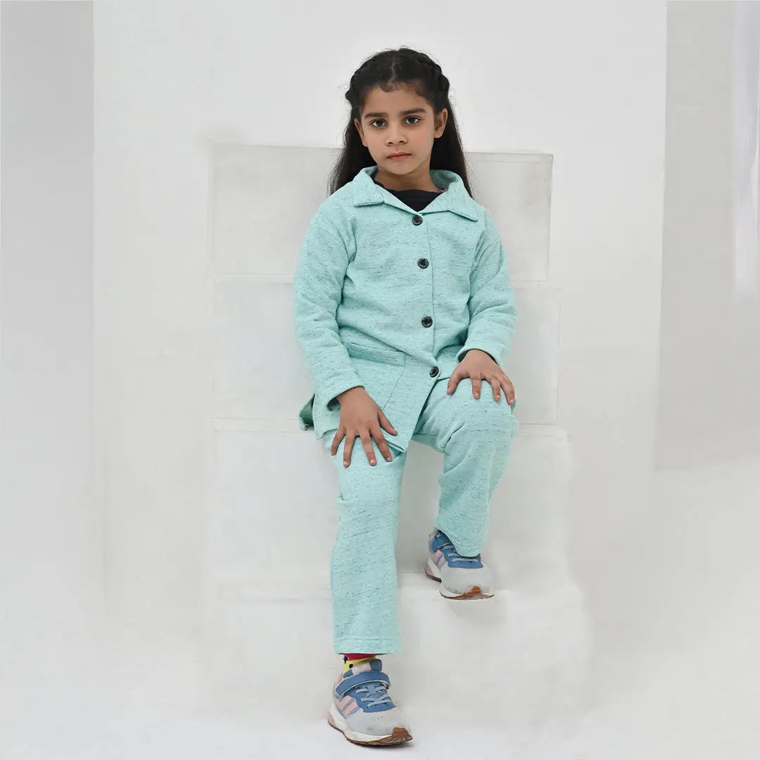 Unisex Sky Textured Button-Down Night Set - Niyaney Clothing