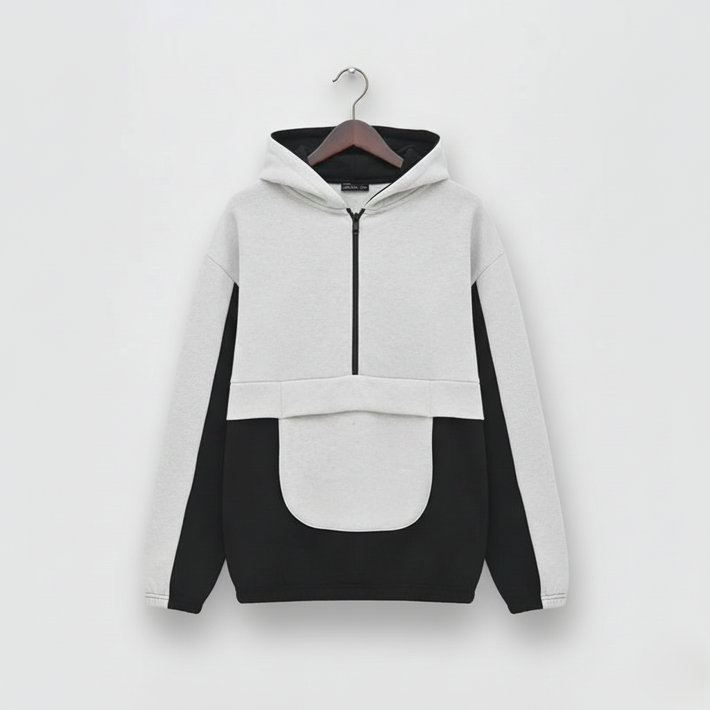 Black & Silver/Grey Hoodie