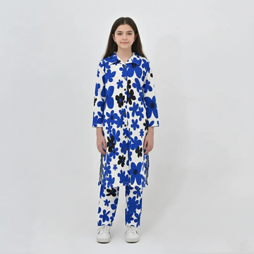 Blue Floral Fleece Co-ord