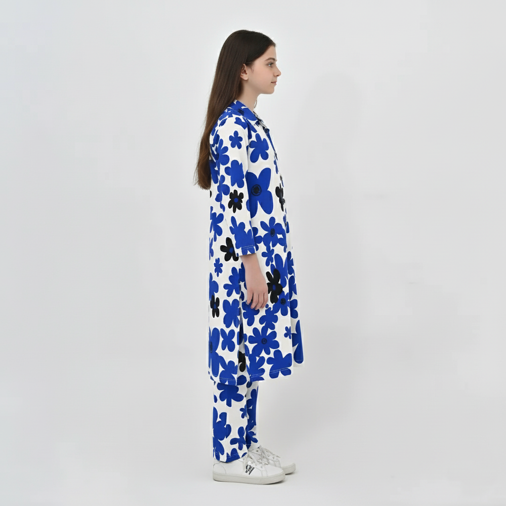 Blue Floral Fleece Co-ord