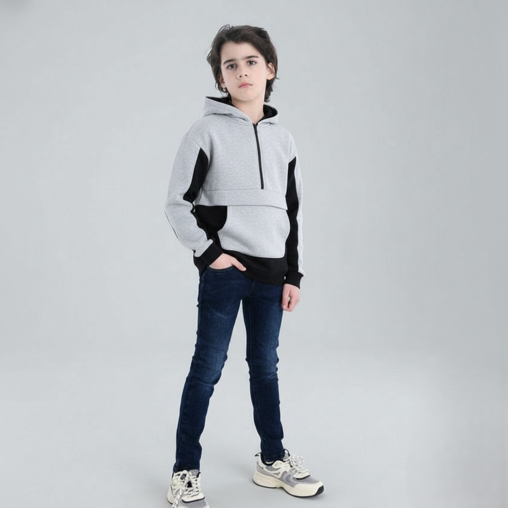 Black & Silver/Grey Hoodie