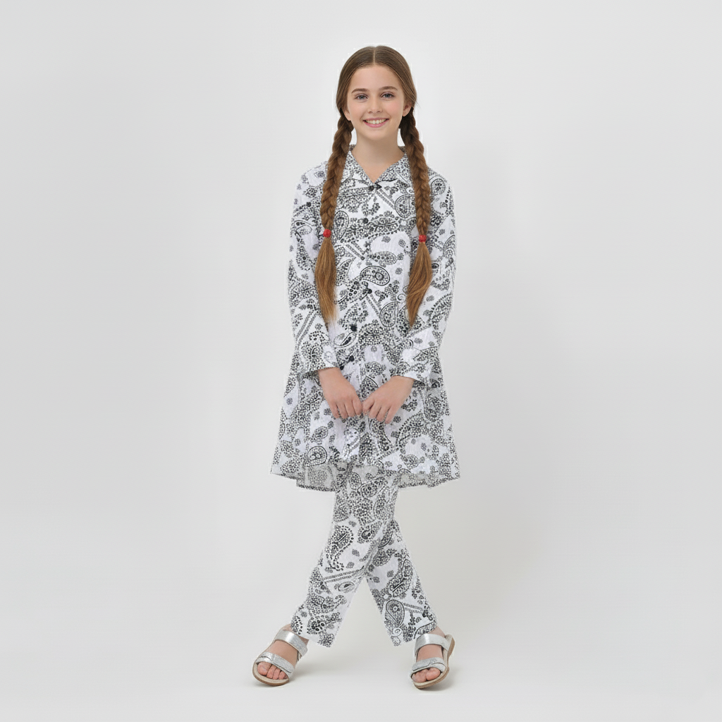 Paisely Printed French Terry Co-ord