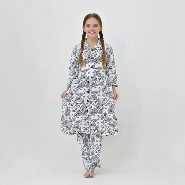 Paisely Printed French Terry Co-ord