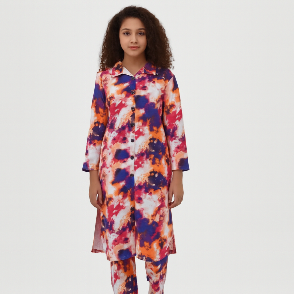 Tie & Dye Style Printed Fleece Co-ord